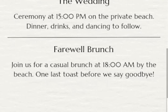 create an editable canva wedding website with rsvp