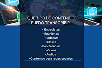 la transcripcion de tus audios y videos a texto