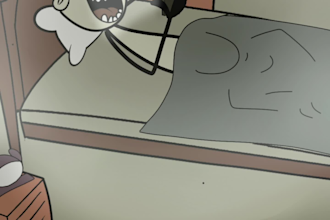 create funny dark twist 2d animation video in 4k