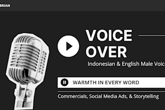 record english and indonesian voice over