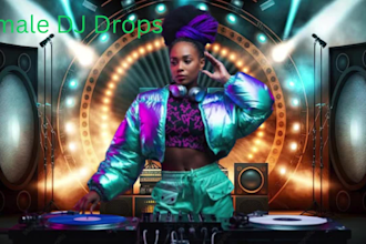 female voice dj drops producer tags hip hop trap podcast radio intro