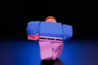 model, rig and animate roblox character, monster or npc in blender