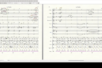 digitize handwritten sheet music for brass and woodwinds