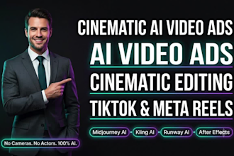 ai video ad creator cinematic ai video editor ai tiktok content midjourney kling
