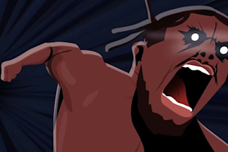 do 2d animated music video, 2d cartoon anime, 2d short film character animation