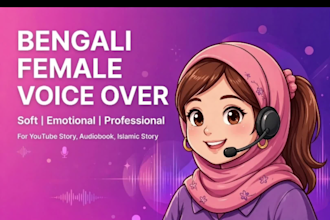 do soft emotional bengali female voice over for horror story