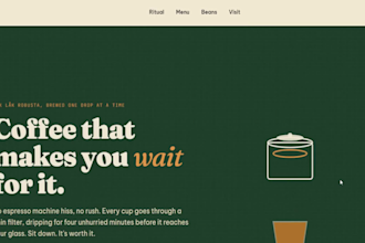 design a landing page for your gym cafe or wellness studio