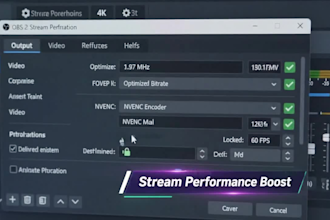 work on obs stream setup for twitch and kick