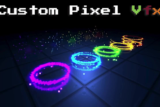 create custom pixel art vfx, spell animation, rpg effects, pixel sprite sheet