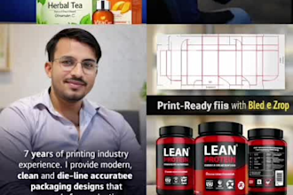 design packaging materials, visiting card, brochure, boxs