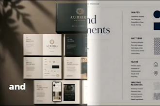 design a professional brand style guide and brand guidelines