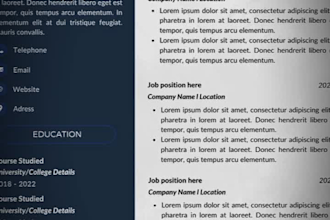 design professional CV and resume