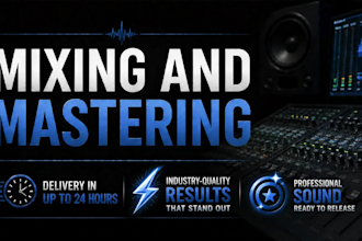 mix and master your song in 24h, trap, rap and rnb