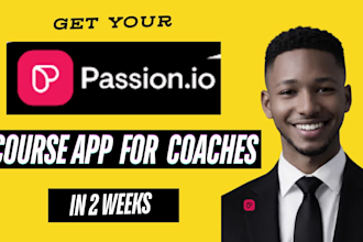 develop passion io online course website mobile app online course app bubble io