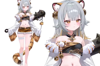 make 2d vtuber live2d rigging female vtuber png vtuber vtube studio