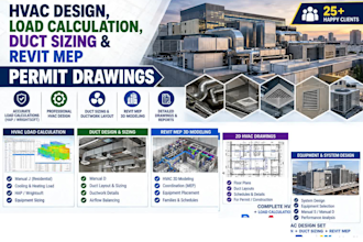 do hvac design, hap load calculation, duct design and revit mep