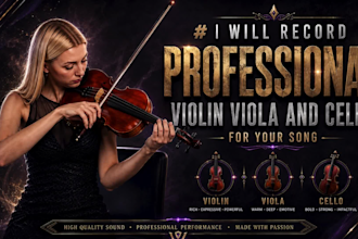 record professional violin viola and cello for your song