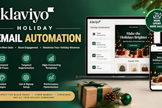 set up klaviyo holiday email automation for black friday and christmas