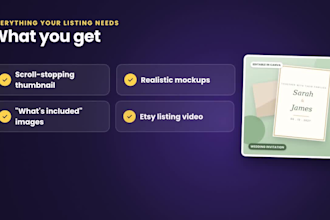 design etsy listing images, mockups and do etsy SEO to boost your sales