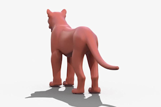 do realistic animal animation, 3d gorilla model, character design, fur, rigging