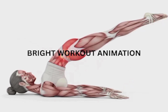 do muscle highlighted workout animation, gym animation, bodybuilding, anatomy