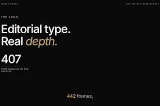 design a portfolio website for photographers and creatives