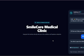 build an ai website chatbot for dental clinic appointment booking