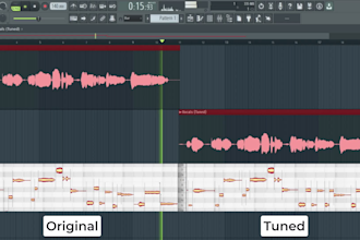 professionally pitch correct and tune vocals
