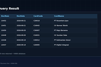 create custom sap business one hana sql queries and reports