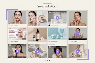 design a custom canva ugc portfolio website for content creators