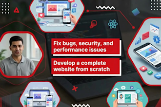 fix and develop PHP, laravel, vue js, react js website