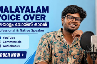 record a professional malayalam voice over