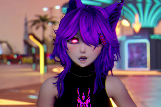 do custom vrchat avatar with face tracking furry 3d model vrc avatar commission