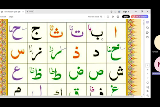 teach quran reading, tajweed, memorization step by step and noorani qaida