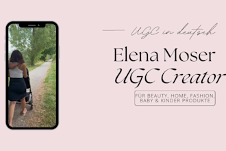 create authentic mom and family ugc videos, german