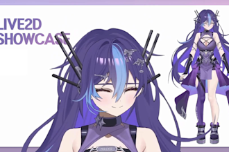 create and rig live2d vtuber model, anime vtuber model, live2d vtuber rigging