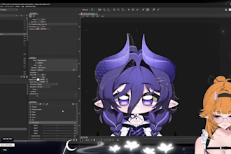 design and rig live2d vtuber model character, anime vtuber model, vroid model