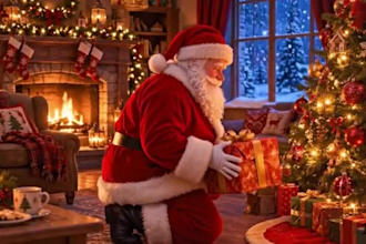 create photorealistic 3d christmas animation 3d ai animation intro video and ads