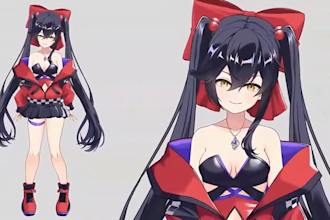 design and rig live2d vtuber model anime vtuber model live2d rigging