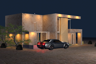 create realistic 3d building in blender and unity
