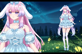 design and rig live2d vtuber model, vtuber commision, live2d rigging