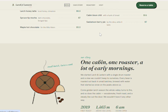 create a modern coffee shop website