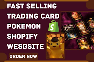 design trading card shopify store pokemon website trading card website tcg store