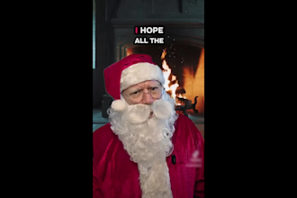 record a classic and lively santa clause voice