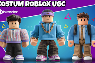 design custom roblox characters and ugc models with rigging