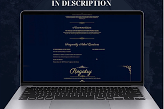 create a romantic floral canva wedding website