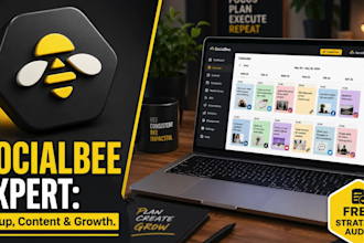 do socialbee setup, content calendar, and daily scheduling