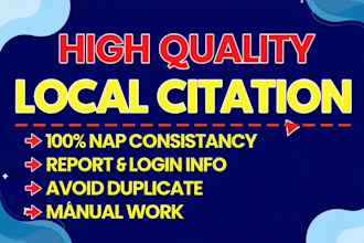 create high quality local citations for local SEO with nap consistency