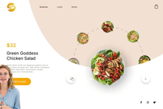 design wordpress restaurant website or food website with elementor