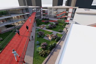 create renderings for large scale architectural projects